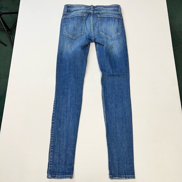 Daytrip Womens Skinny Jeans Blue Distressed Stone Wash Low Rise Denim 26R - Picture 5 of 11